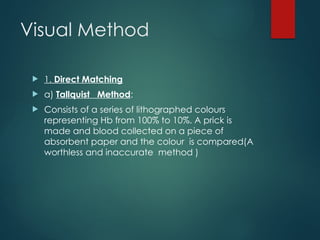 Comprehensive Overview of Haemoglobinometry Methods and Applications in ...