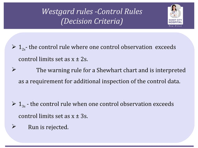 Haemoglobin quality control by maintaining levey jennings chart