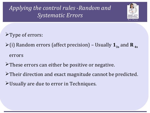 Haemoglobin quality control by maintaining levey jennings chart