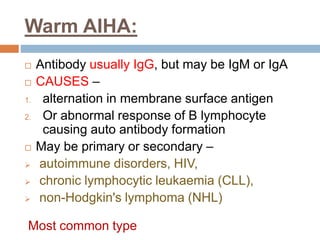 Haemolytic anaemia | PPTX