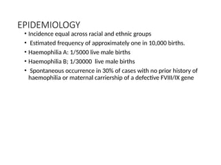 HAEMOPHILIA A AND B in Disorders of Blood.pptx