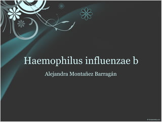 Haemophilus influenzae b Alejandra Monta ñez Barragán 