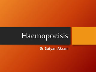 Haemopoeisis
Dr Sufyan Akram
 
