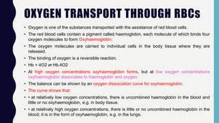 Haemopoiesis, RBC’s, erythropoiesis, life span, oxygen transport.pptx