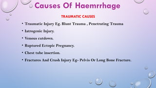 Details Study of Haemorrhage Modern & Ayurveda | PPTX