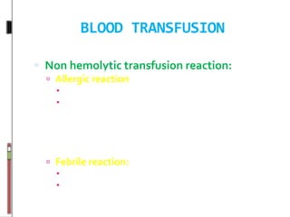 Hemostasis, hemorrhage and blood transfusion | PPTX