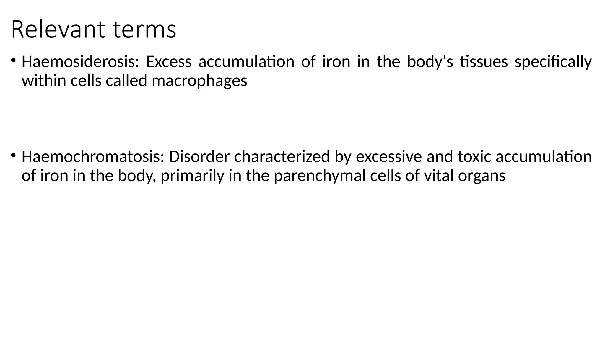 HAEM; Types, Diagnosis and Management of Iron Overload.pptx