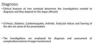 HAEM; Types, Diagnosis and Management of Iron Overload.pptx