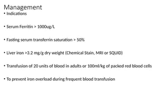 HAEM; Types, Diagnosis and Management of Iron Overload.pptx