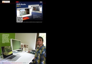 ■
■
120 TELE-audiovision International — The World‘s Leading Digital TV Industry Publication — 03-04/2015 — www.TELE-audiovision.com
ed writing software programs early on.
When the first digital PVR satellite re-
ceiver began appearing on the market
back in 2001, the Micronik 1380S, Ralf
Haenlein was one of the first to take
a much closer look at this receiver.
The Micronik had no external connec-
tions so in order to gain access to the
recorded TV programs, the hard drive
had to removed. A friend of his already
had software for this and Ralf Haenlein
came up with the idea to market this
software through his small company.
„We developed copy protection and in-
troduced the software to the market.“
This software was called ‚@micA‘ and it
became the cornerstone of today‘s DVR
software. „We managed to sell around
200 copies of the software“, recalls Ralf
Haenlein when it all started.
In 2002 the Topfield TF4000 made
its debut on the market. It contained a
significantly improved PVR function that
resulted in greater distribution. „For this
receiver we developed the DVR-TopA
software and were able to sell roughly
500 licenses for it.“ Up to this point the
software programs developed were only
device-specific, it soon became clear
In the 11-12/2014 issue of TELE-audiovision we reported on the
latest version of Haenlein's PVR software.
www.tele-audiovision.com/TELE-audiovision-1411/eng/dvr-studio.pdf
Software programmer
Sascha Haenlein at work
in his office: „I‘m using
a MAC in which I work
in a virtual Windows
7 environment. The
MAC lets me test our
products under every
other Windows operating
system.“ The actual
software programming
takes place in the MAC
OS but Haenlein‘s DVR
software is conceived for
Windows.
that a solution was needed that would
work with all kinds of different receivers:
„In 2005 we released DVR-Studio; this
could be used with many different re-
ceivers.“ This software version was sold
2000 times and it showed for the first
time that the sale of software could be
profitable. Up until this point Ralf Haen-
lein was developing and selling his soft-
ware as a side job in the evenings and
on weekends; he still had his regular job.
„In 2007 we released the DVR-Studio
Pro1 version, in 2008 came the Pro2 ver-
sion and later on in the same year came
the HD version.“ In the meantime Ralf
Haenlein started earning more money
selling software than he did with his
regular job. He had to make a decision
since both endeavors were taking up
too much of his time. In the meantime,
 