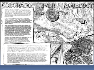 Historic American Engineering Record: Colorado River Aqueduct | PPTX