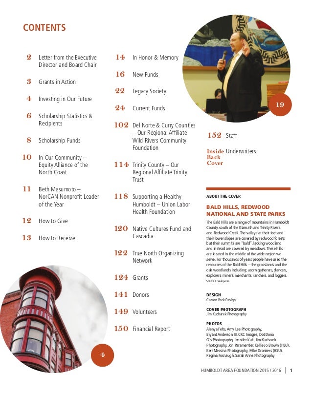 Humboldt Area Foundation 2015 16 Yearbook