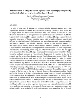 Implementation of a high-resolution regional ocean modeling system ...