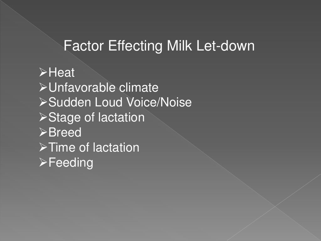Mammary system, Milk Synthesis, Milk Letdown & Milking