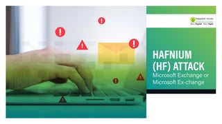 HAFNIUM
(HF) ATTACK
Microsoft Exchange or
Microsoft Ex-change
 