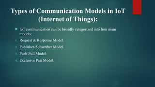 Internet of things of of communicatin models | PPTX