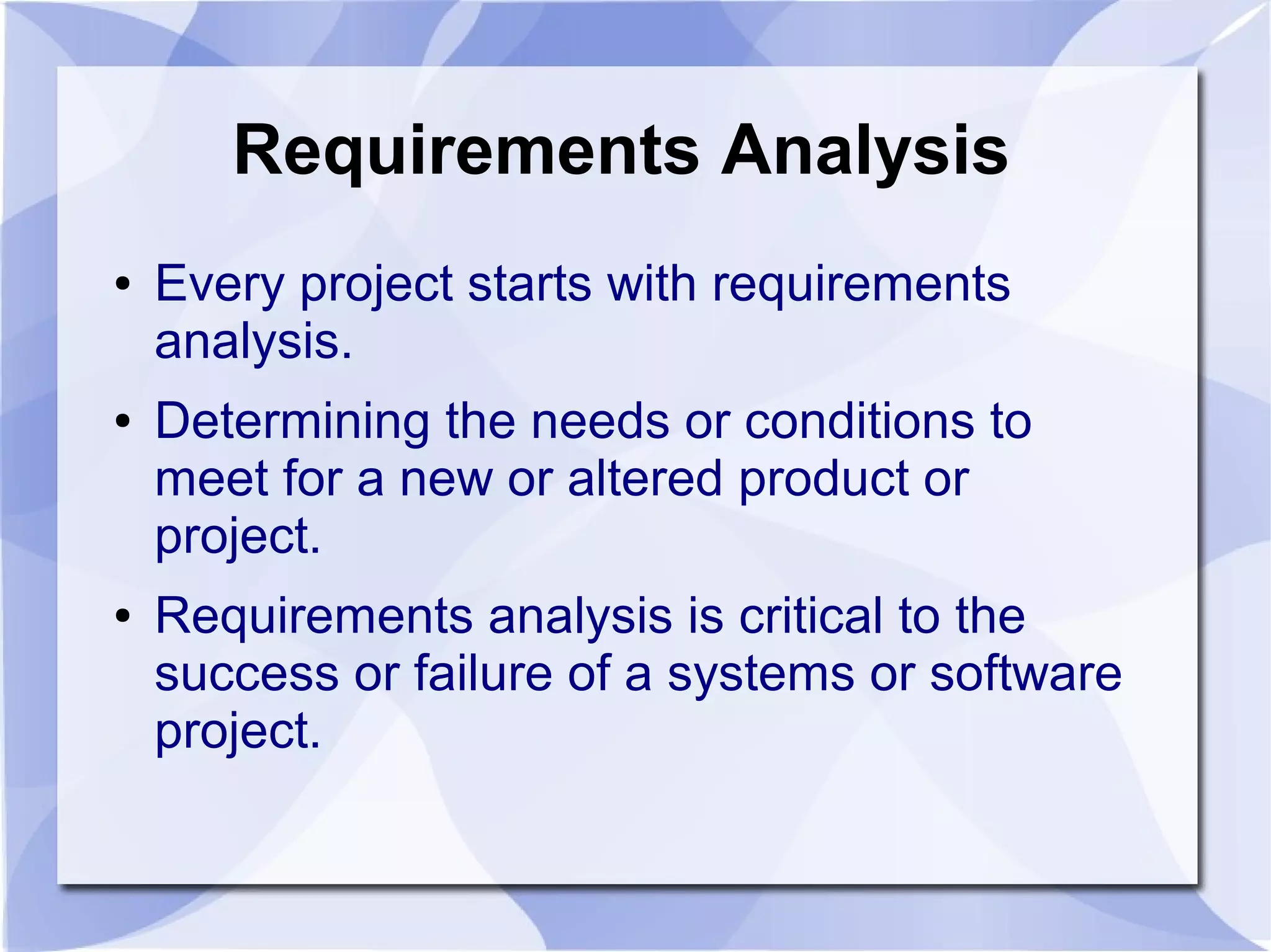 Requirements Analysis | ODP