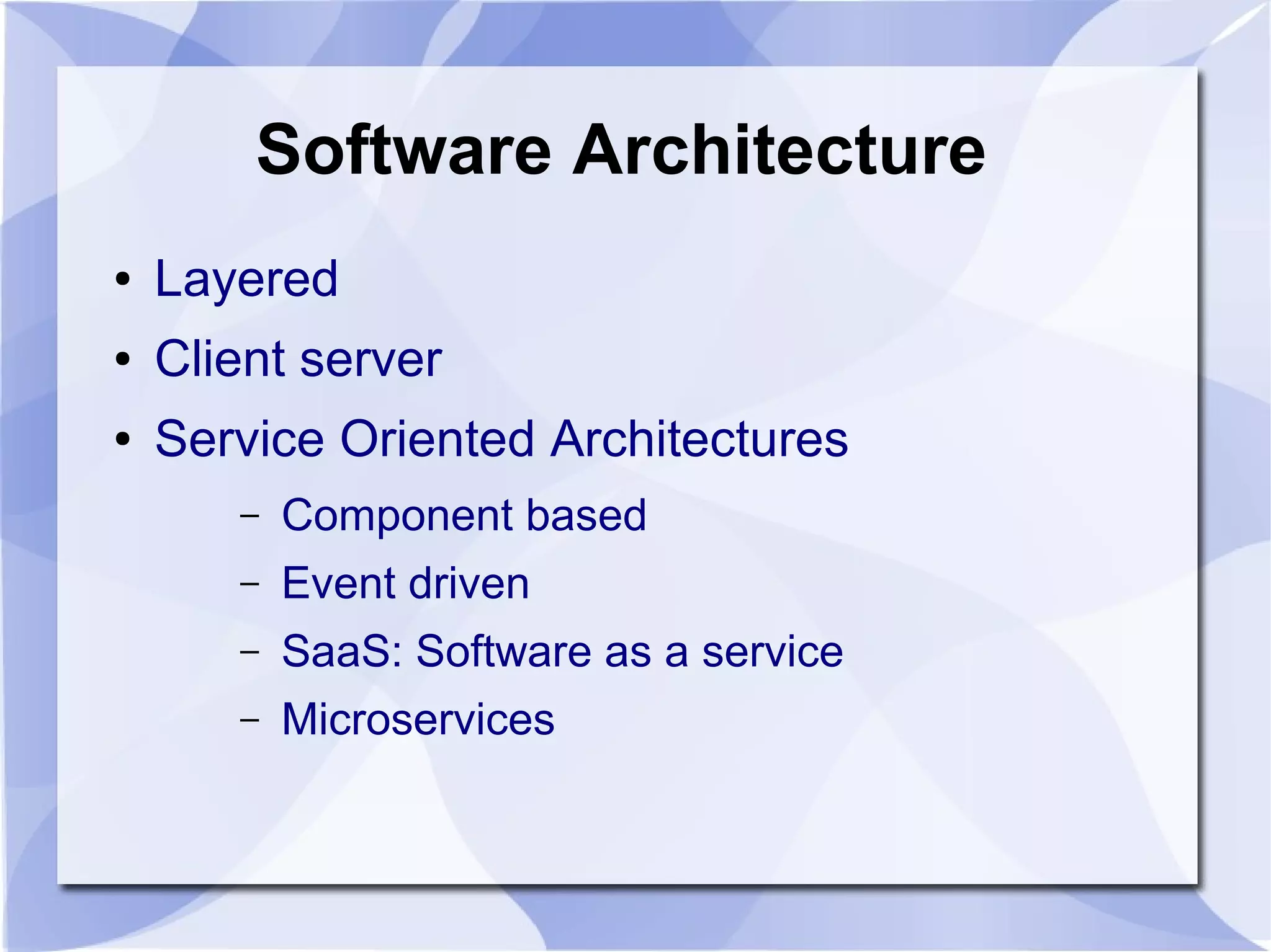 Software Architecture | PPT