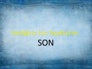 Dinlediginiz İcin Teşekkurler
Coşkun ŞAMLIOĞLU Bilişim Tek.Öğrt.
İzlediğiniz İcin Teşekkürler.
SON
 