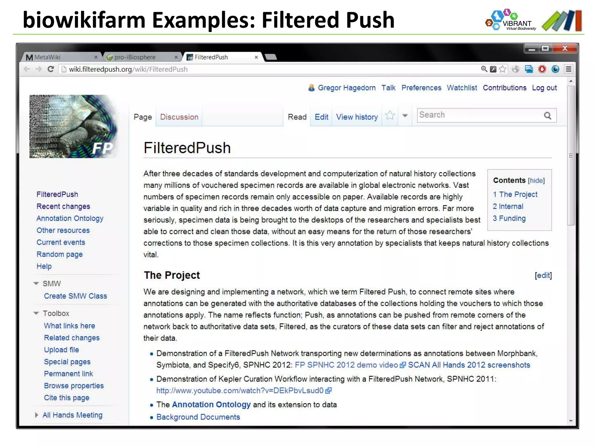 biowikifarm Examples: Filtered Push
 