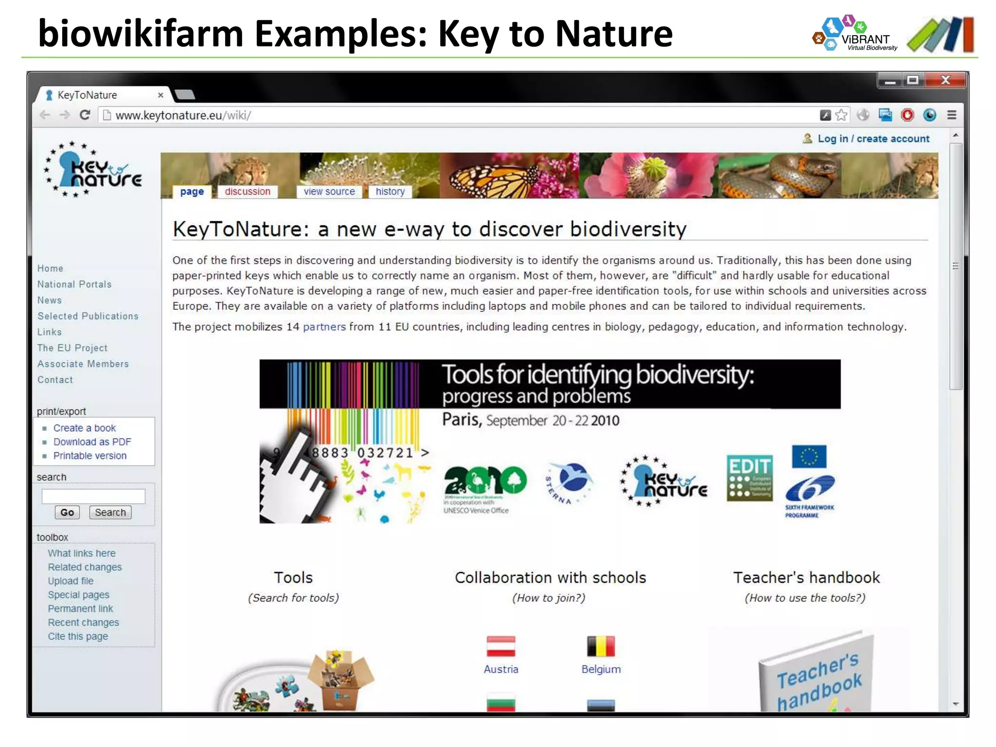 biowikifarm Examples: Key to Nature
 