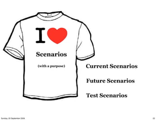 Scenarios
                            (with a purpose)   Current Scenarios

                                              ...