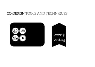 CO-DESIGN TOOLS AND TECHNIQUES
CO-DESIGN TOOLS AND TECHNIQUES
 