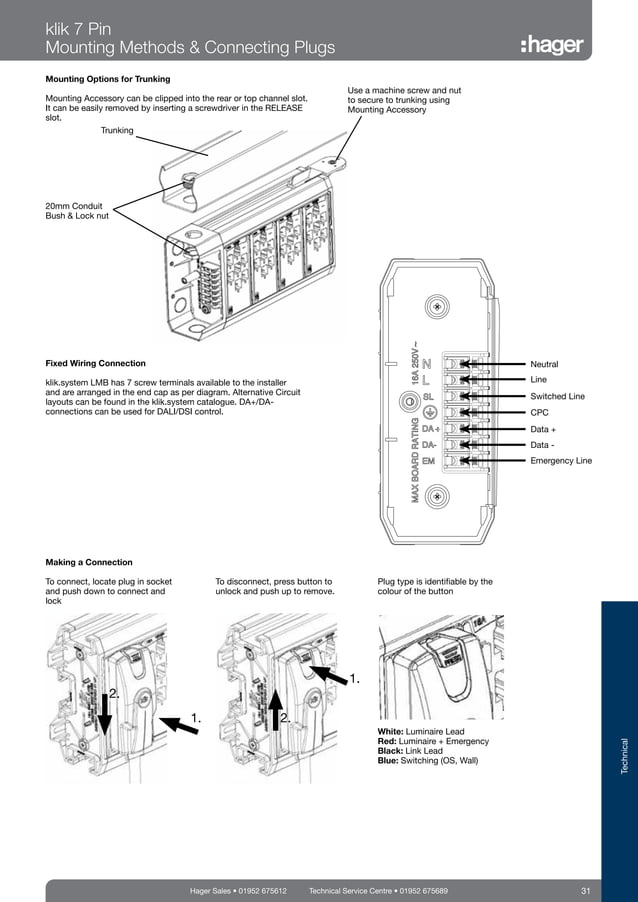 Hager Klik Lighting Connection & Control Catalogue