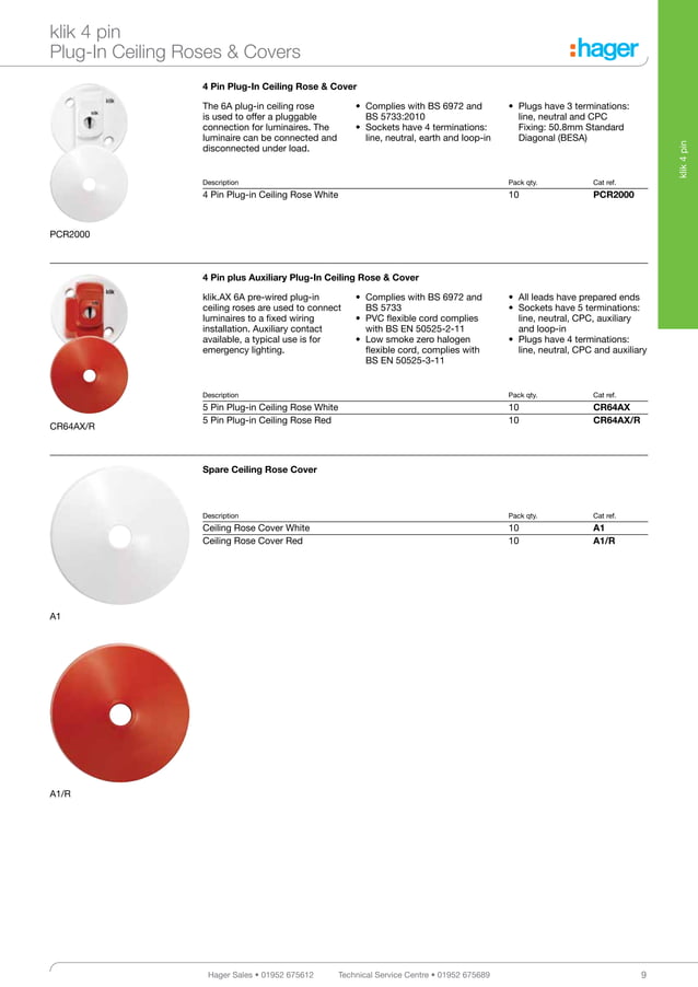 Hager Klik Lighting Connection & Control Catalogue