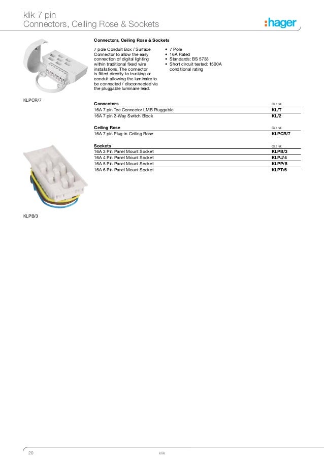 Hager Klik Lighting Connection Control Catalogue
