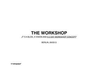 © 2015 by Kai Platschke
WHY THIS
Everyone wants to be relevant, but it is not that easy to be. I have developed a methodology that helps
brands to not only define the brand strategy in a way that allows relevance in the first place, but also
tackles the steps from strategy to creative in a way, that the newly found relevance doesn'´t get lost on the
way!
This methodology has been proven successful in workshops with H&M, Mammut, Nespresso, L´Oréal,
Beiersdorf, Budweiser, Weight Watchers and others and has been taught at Hochschule Pforzheim, Good
School, Hochschule der Medien Stuttgart and at the European Design Institute in Madrid.
More background is available in my book, which is still in the making:
http://bookof.happyhappyjoyjoy.de
Please get in touch with me if you want to know more:
kai@platschke.de
 