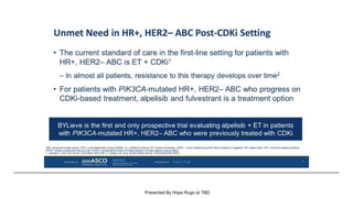 Slide 4
Presented By Hope Rugo at TBD
 