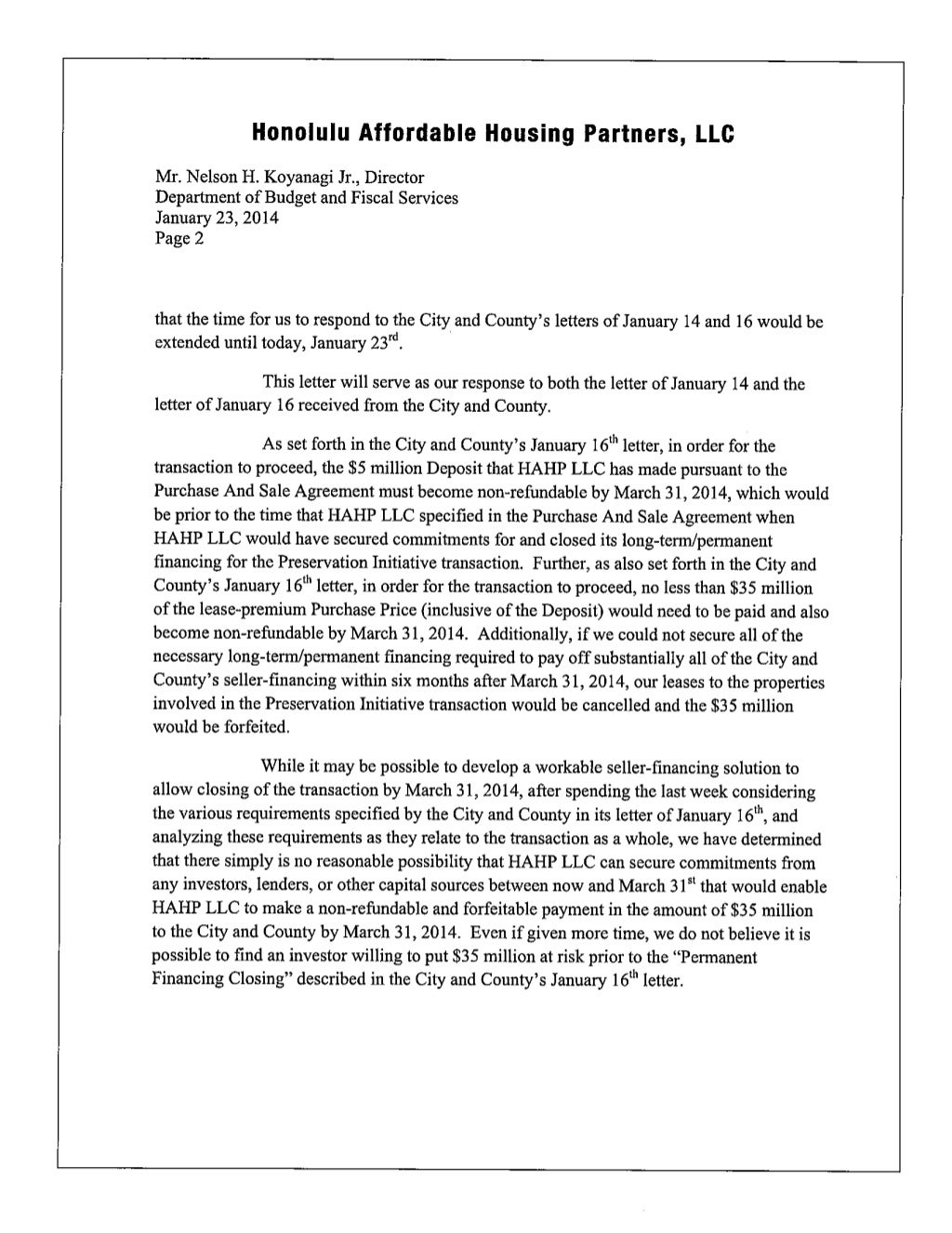 Hahp Termination Letter