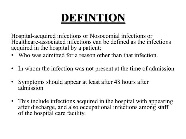 Hospital acquired infection 1 | PPTX | Infectious Diseases | Diseases ...