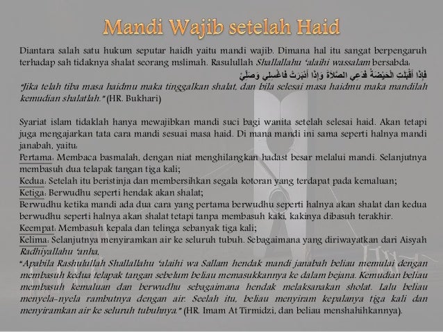 Cara Mandi Wajib  Yang Benar   Sah Doa  Niat Lelaki