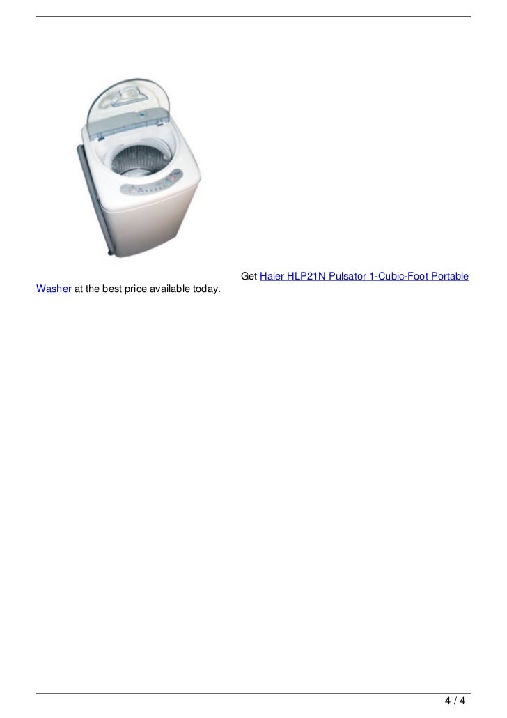 Haier HLP21N Pulsator 1CubicFoot Portable Washer Review