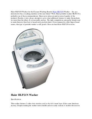 haier hlp21n