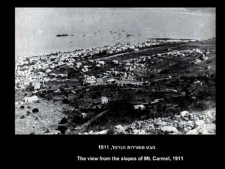 מבט ממורדות הכרמל , 1911 The view from the slopes of Mt. Carmel, 1911 