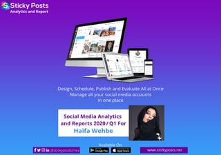 Social Media Analytics & Report 2020 Q1 for Haifa Wehbe