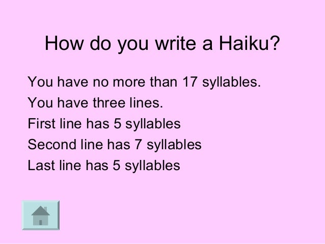 Haiku and how to write