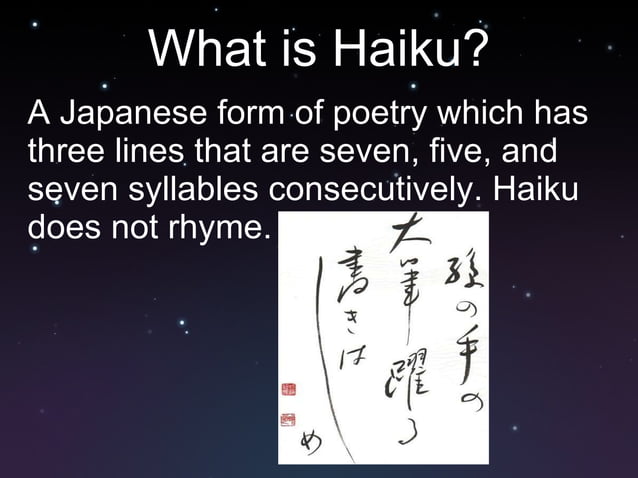 Haiku Project | PPT