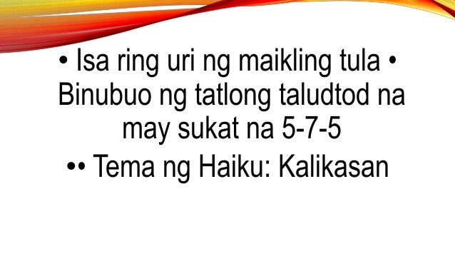 Haiku Tungkol Sa Kalikasan 5-7-5 Tagalog - kalikasan paraiso