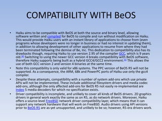 Haiku operating system | PPTX