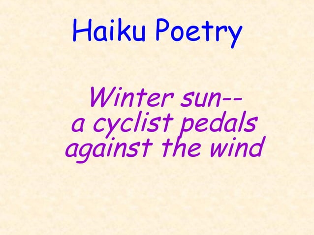 Haiku poetry ppt | PPT