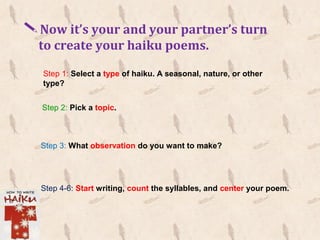How to write a haiku ppt | PPT | Poetry | Books and Literature