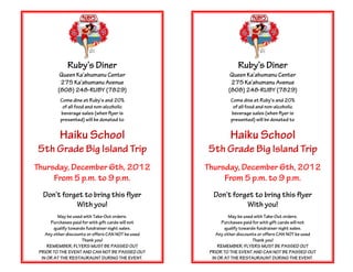 Haiku School Fundraiser Flyer
