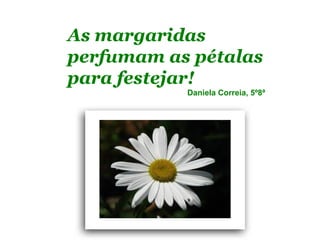 As margaridas
perfumam as pétalas
para festejar!
           Daniela Correia, 5º8ª
 