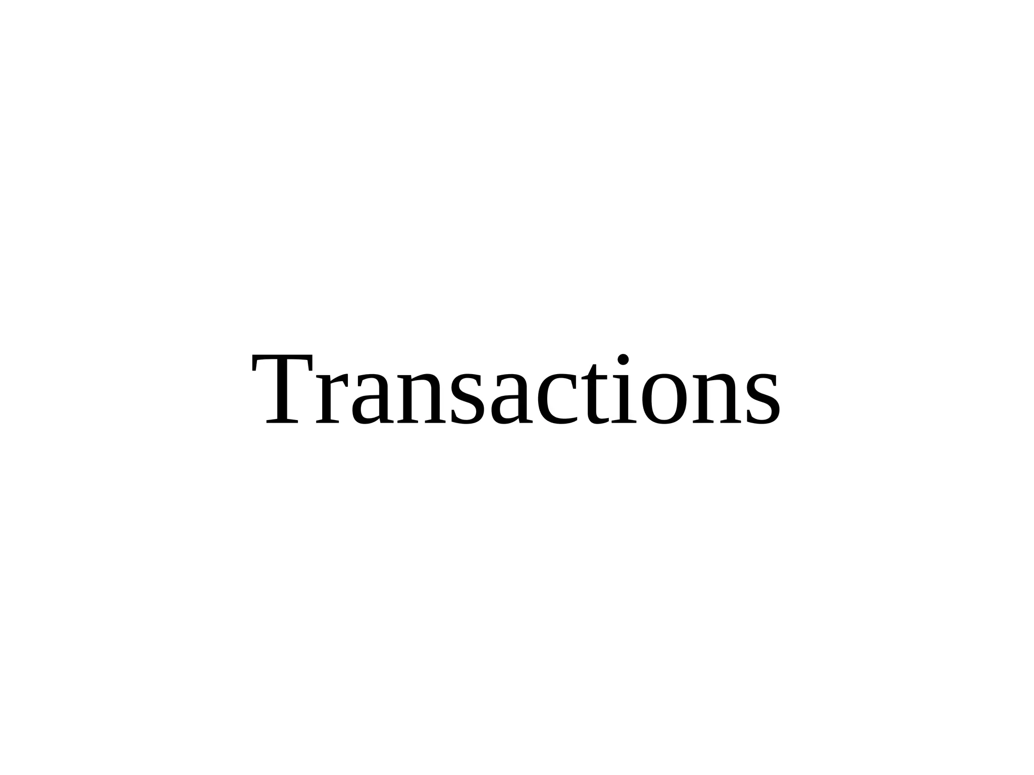 Transactions 