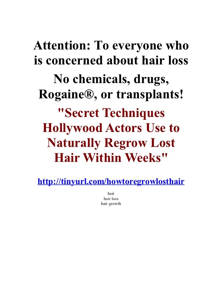 How To Regrow Lost Hair