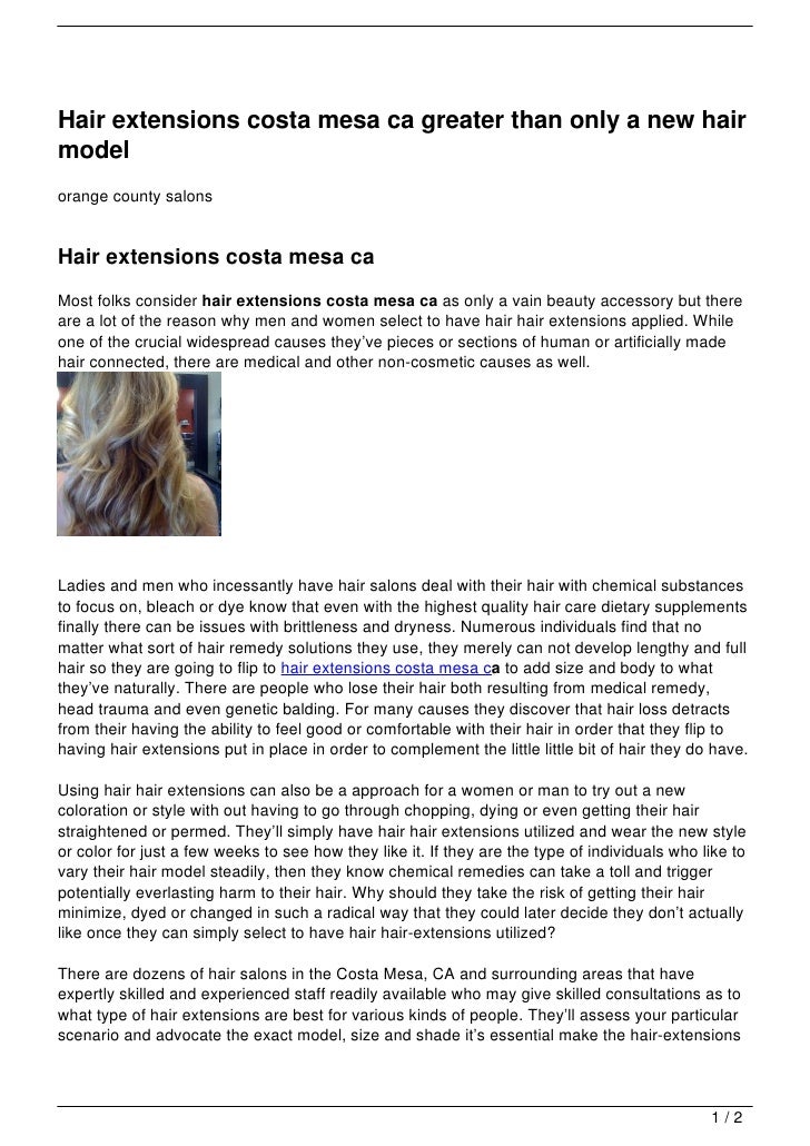 Hair extensions costa mesa ca greater than only a new hair model